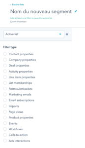 Segmentation : filtres pour la création de listes de contacts avec Okédito