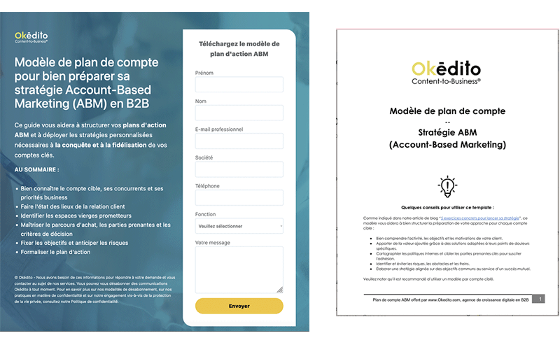 Contenus premium : exemple de modèle de plan de compte ABM